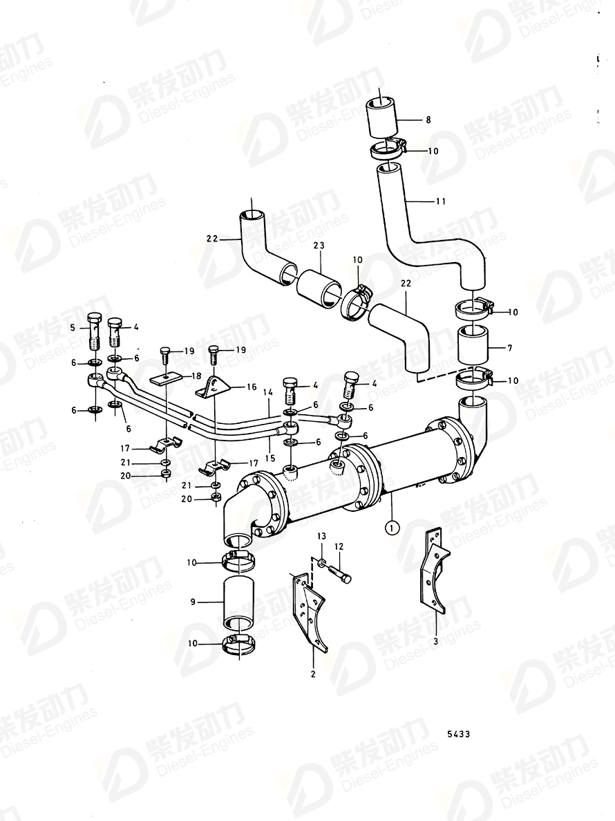 volvo penta Bracket 823184 Drawing